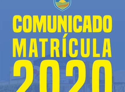 Comunicado Matrícula 2020